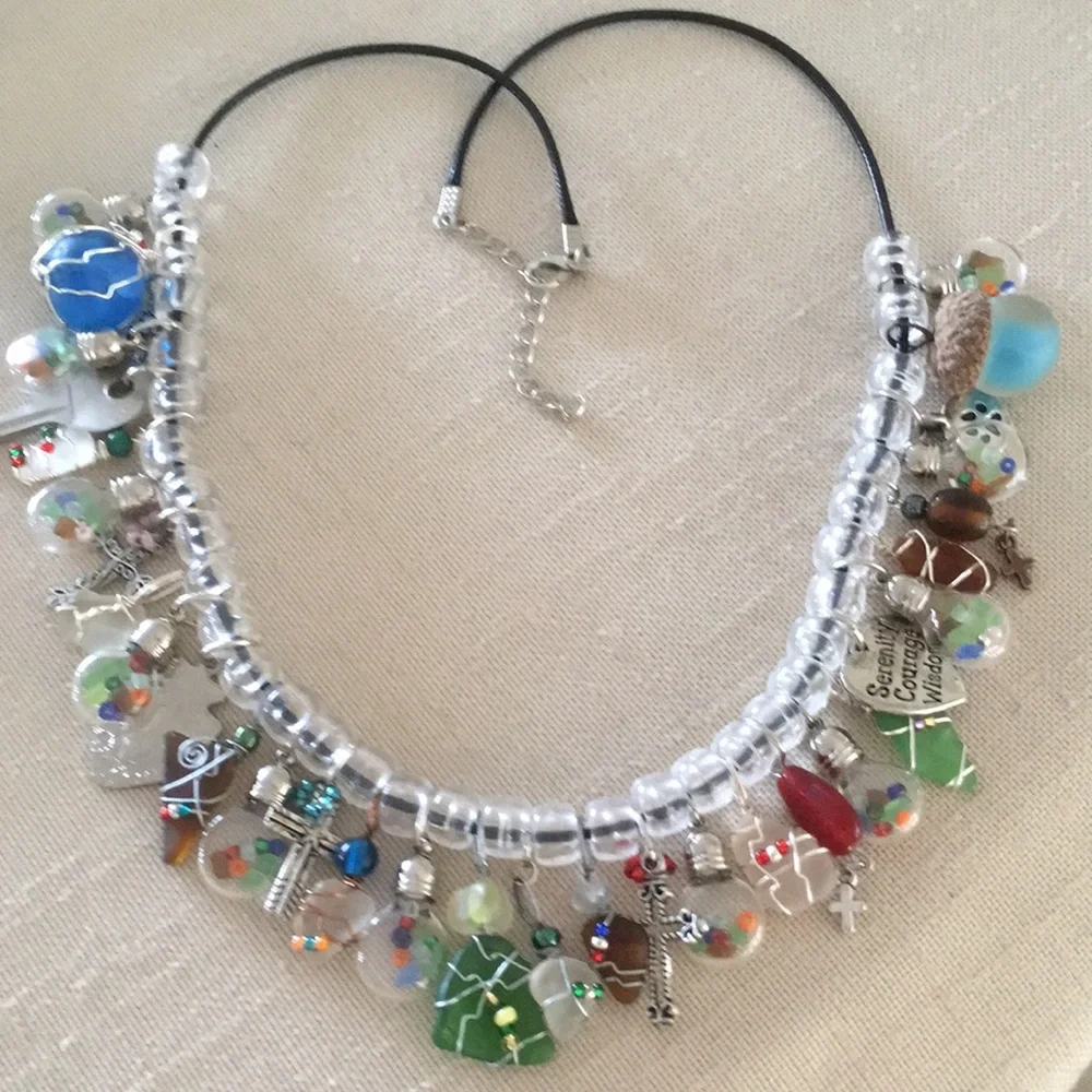 Sea Glass Treasure Necklace Handcrafted - Picture 4 of 4
